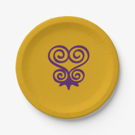 Plato De Papel Símbolo Adinkra africano (Sankofa)