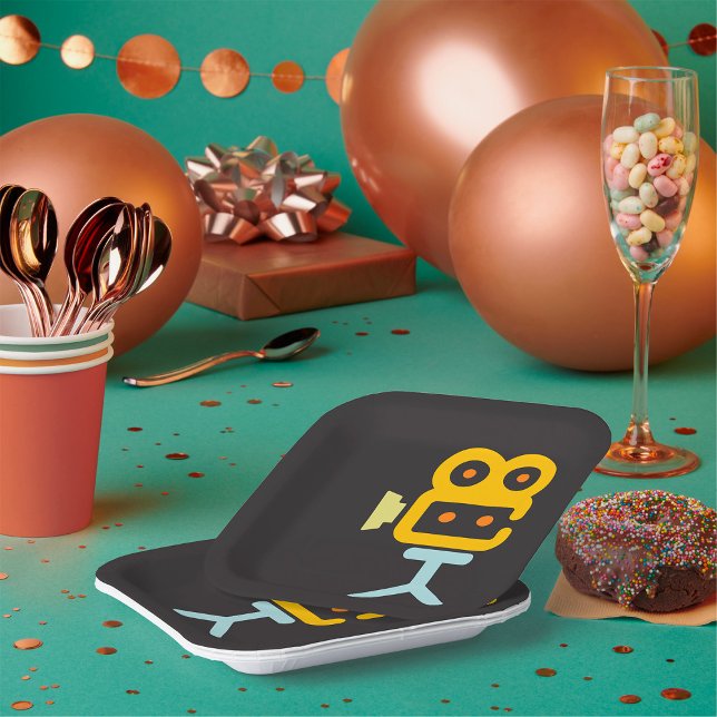 Plato De Papel Símbolo de cámara de película (Subido por el creador)