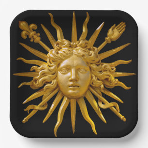 Plato De Papel Símbolo de Luis XIV el Rey Sol