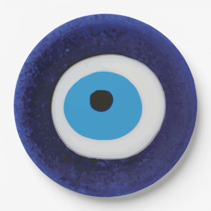 Plato De Papel Símbolo de protección ocular Nazar Evil