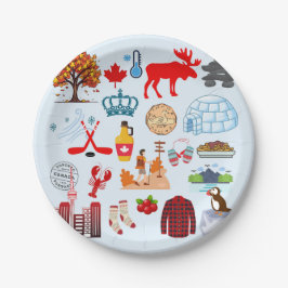 Plato De Papel Símbolos de Canadá