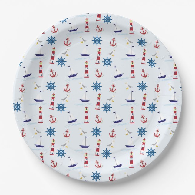 Plato De Papel Símbolos del mar de Guay (Anverso)