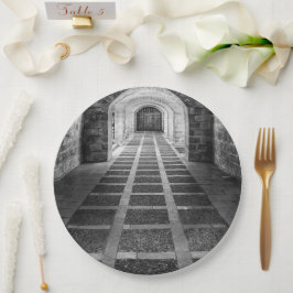 Plato De Papel Simetría en blanco y negro