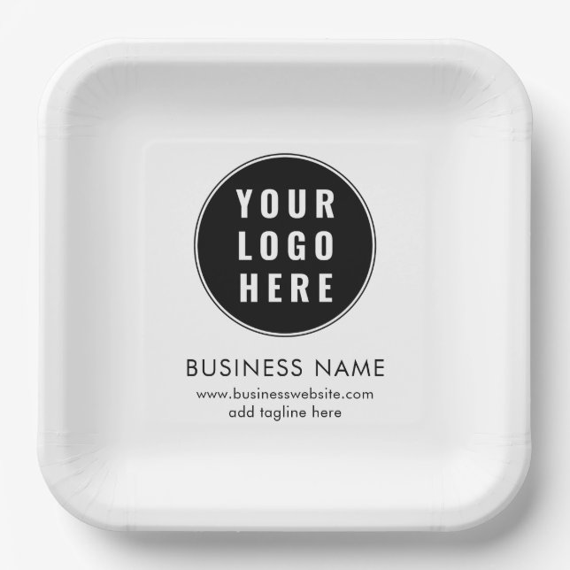 Plato De Papel Simple Business Logo and Website Promotional (Anverso)