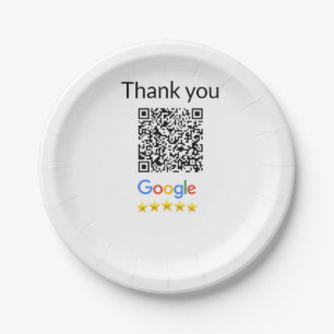Plato De Papel Simple código qr minimalista agregar logo escanear