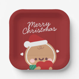 Plato De Papel Simple Diversión pura Feliz Navidad