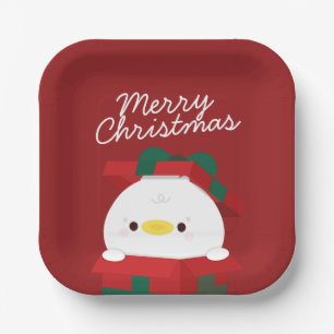 Plato De Papel Simple Diversión pura Feliz Navidad