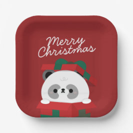 Plato De Papel Simple Diversión pura Feliz Navidad