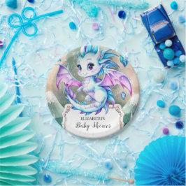 Plato De Papel Simple Dragon Baby Shower
