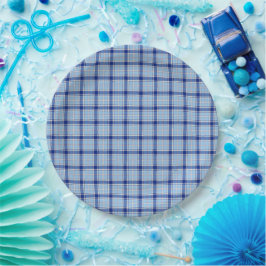Plato De Papel Simple estilo rústico azul Chake 