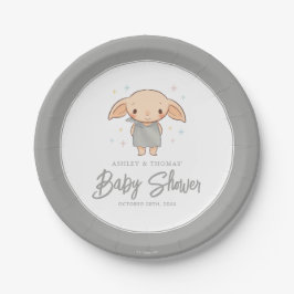 Plato De Papel Simple Harry Potter - Dobby Baby Shower