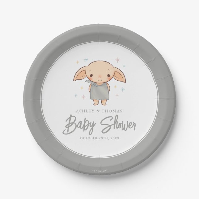 Plato De Papel Simple Harry Potter - Dobby Baby Shower (Anverso)