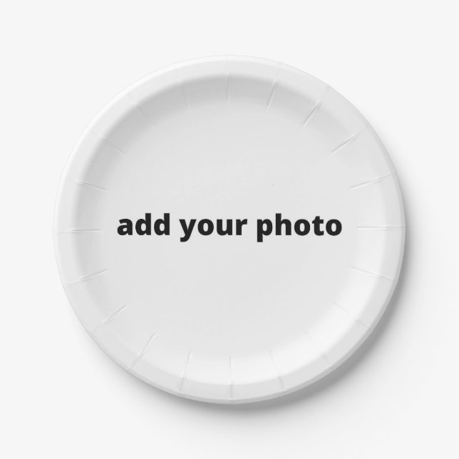 Plato De Papel SIMPLE MINIMAL add your photo custom (Anverso)
