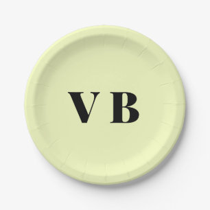 Plato De Papel simple minimal color pastel personalizado