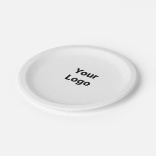 Plato De Papel simple mínimo personalizado acuarela añadir sitio