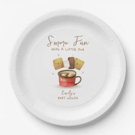 Plato De Papel Simple Neutral S'more Fun Fall Baby Shower