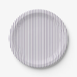 Plato De Papel Simple raya morada fina