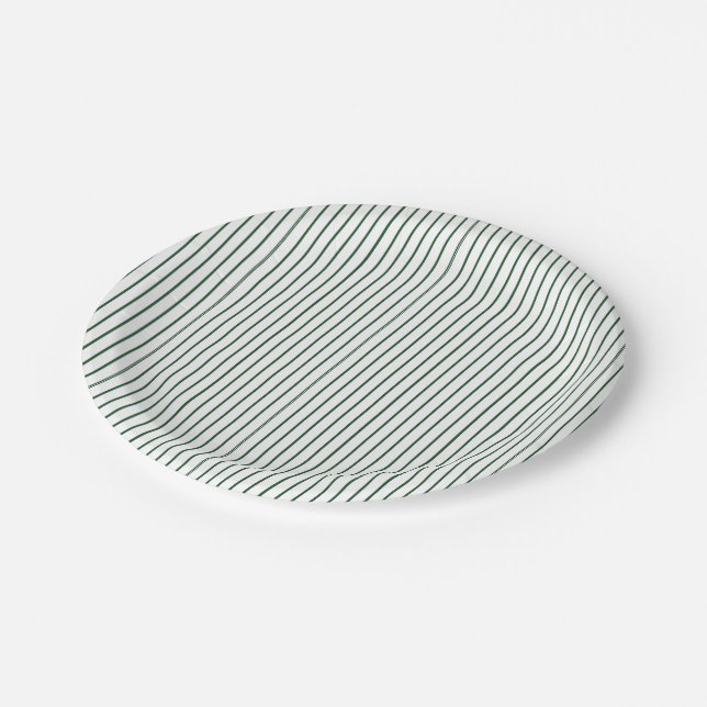 Plato De Papel Simple raya verde fina (Angular)