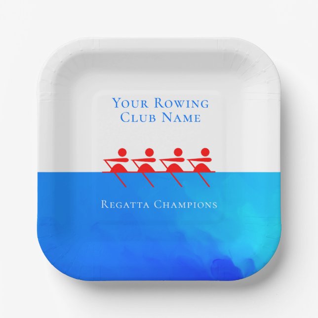Plato De Papel Simple Rowing Club (Anverso)