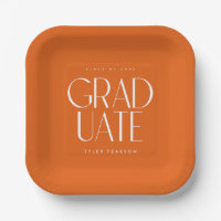 Simple y moderna fiesta de graduación de Naranja d