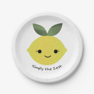 Plato De Papel Simplemente el limón más lindo de Kawaii