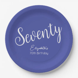 Plato De Papel Simplemente moderno guión Lavanda Purple 70 cumple