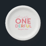 PLATO DE PAPEL SIMPLEMENTE ONEDEROSO MARAVILLOSO<br><div class="desc">SIMPLEMENTE ONEDEROSO. MARQUE SU PEQUEÑO DÍA ESPECIAL CON ESTILO EN ESTE PRIMER DISEÑO DE CUMPLEAÑOS. PARTE DE UNA COLECCIÓN.</div>