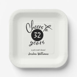 Plato De Papel Simples vítores a cualquier Fiesta de jubilación