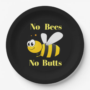 Plato De Papel Sin abejas sin mangas de papel
