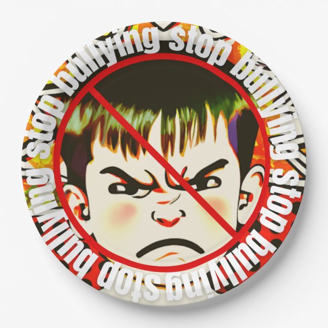 Plato De Papel Sin bullying (Anverso)
