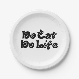 Plato De Papel Sin gato sin vida