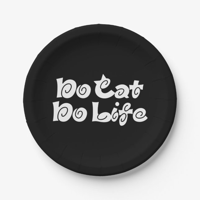 Plato De Papel Sin gato sin vida (Anverso)