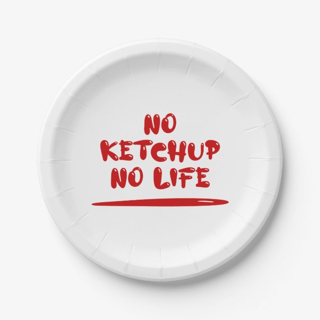 Plato De Papel Sin Ketchup sin vida (Anverso)