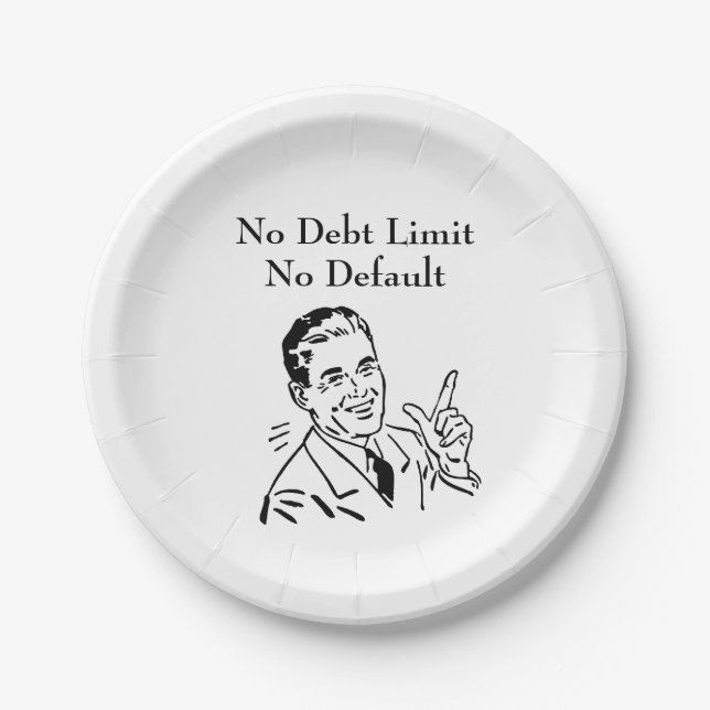 Plato De Papel Sin límite de deuda, sin impago (Anverso)