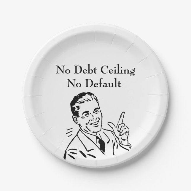 Plato De Papel Sin límite máximo de deuda, sin impago (Anverso)