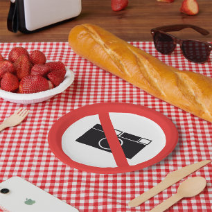 Plato De Papel Sin Rótulo fotográfico