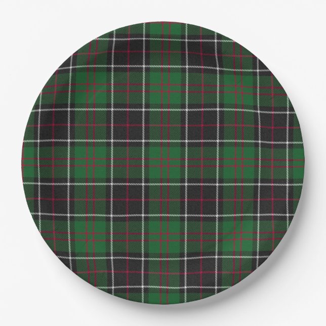 Plato De Papel Sinclair Clan Hunting Tartan Variant Plaid (Anverso)