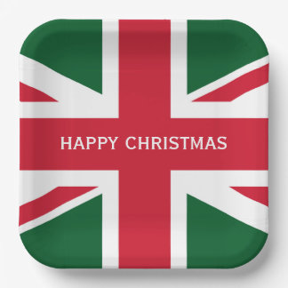 Plato De Papel Sindicato de navidades Jack ~ Plate rojo, verde y 
