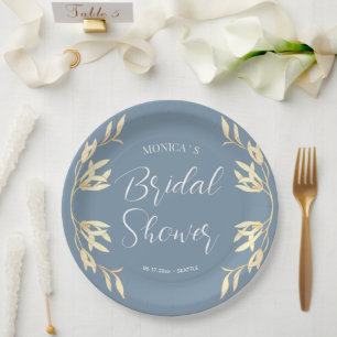 Plato De Papel Sinfonía floral eterna ducha de novia