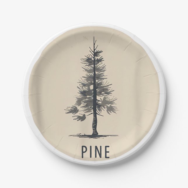 Plato De Papel Single Pine Tree Outfit (Anverso)