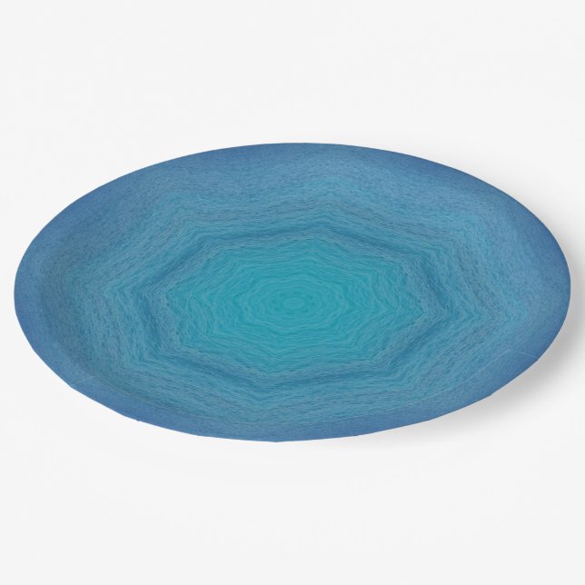 Plato De Papel Sint Maarten Ocean Swirls (Angular)