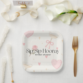 Plato de papel Sip Sip Hooray
