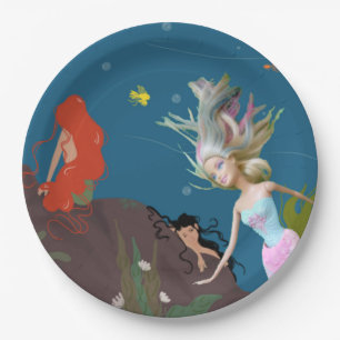 Plato De Papel Sirena Famosa