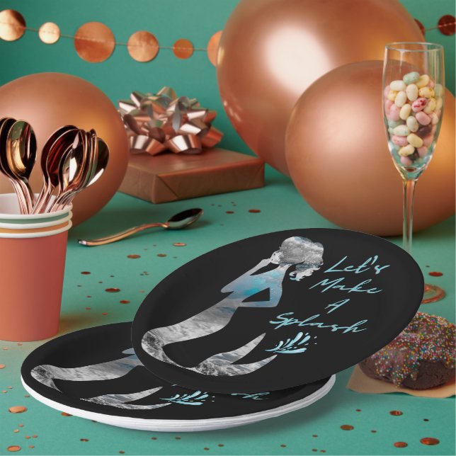 Plato De Papel Sirena marina hagamos una explosión (Multi)