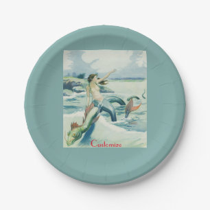 Plato De Papel Sirviente de serpiente de sirviente de la sirena T