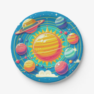 Plato De Papel Sistema solar