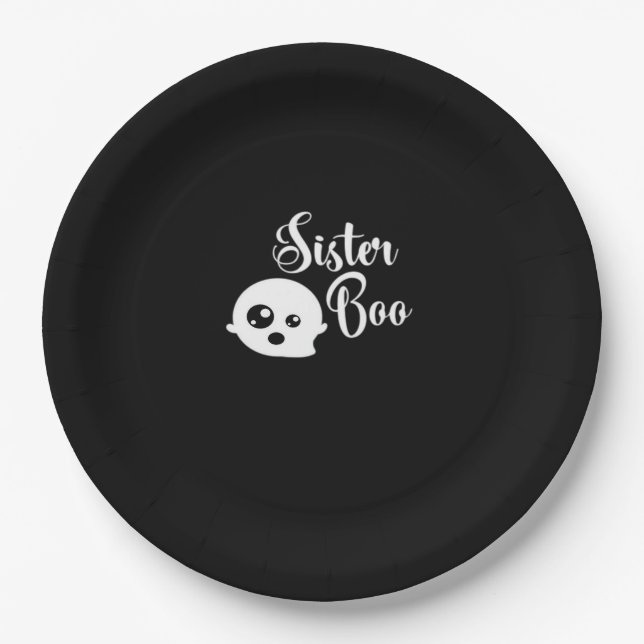 Plato De Papel Sister Boo Halloween (Anverso)