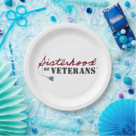 Plato De Papel Sisters of Veterans Military Pride Design