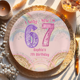 Plato De Papel Six Seven 67 Birthday Paper Plates