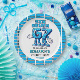 Plato De Papel Six Seven Meme 7th Birthday | Funny Trendy